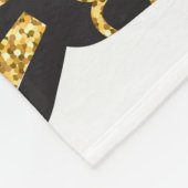 Zwarte ananas: unieke getextureerde set fleece deken (Hoek)