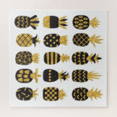 Zwarte ananas: unieke getextureerde set legpuzzel (Horizontaal)