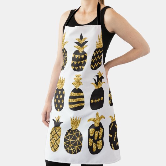 Zwarte ananas: unieke getextureerde set schort (Insitu)