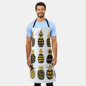 Zwarte ananas: unieke getextureerde set schort (Gedragen)