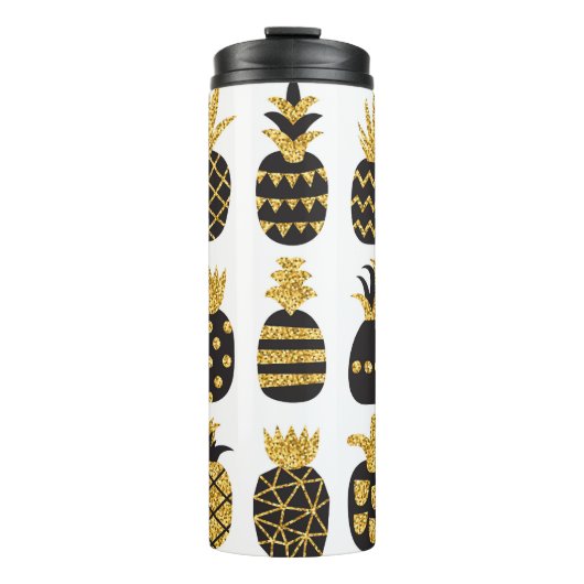 Zwarte ananas: unieke getextureerde set thermosbeker (Voorkant)