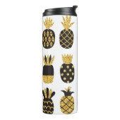 Zwarte ananas: unieke getextureerde set thermosbeker (Gedraaid links)