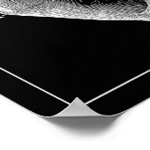 ZWARTE ANATOMISCHE HART POSTER (Hoek)