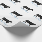 Zwarte Angus Cadeaupapier (Hoek)