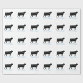 Zwarte Angus Cadeaupapier (Vlak)