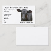 Zwarte Angus Calf voor de Eigenaar van een ranch Visitekaartje (Voorkant / Achterkant)