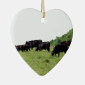 Zwarte Angus Keramisch Ornament (Rechts)