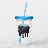 Zwarte Angus-Koe & Cute Calf Acryl Drinkbeker (Achterkant)