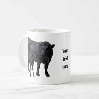 Zwarte Angus-Koe & Cute Calf Koffiemok