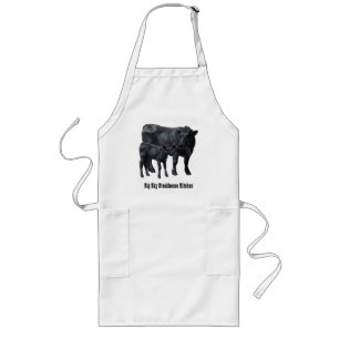 Zwarte Angus-Koe & Cute Calf Lang Schort