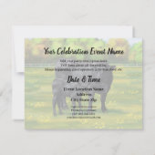 Zwarte Angus-Koe en Cute Calf in zomerperiode Kaart (Achterkant)