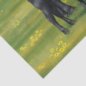 Zwarte Angus-Koe en Cute Calf in zomerperiode Tissuepapier (Detail)