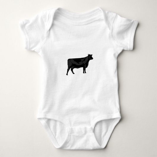 Zwarte Angus Romper (Voorkant)