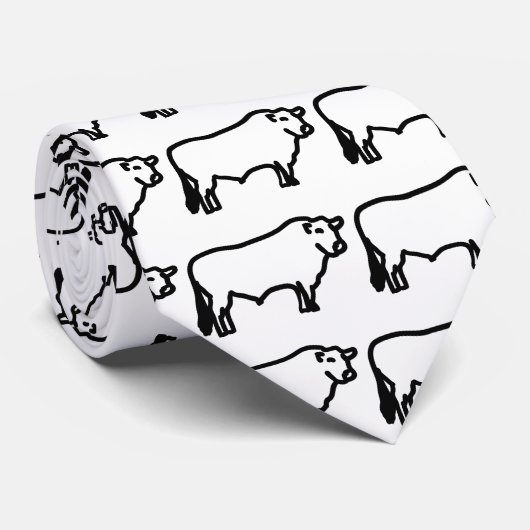 zwarte angus stropdas (Opgerold)