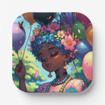  zwarte anime meisje met verjaardag