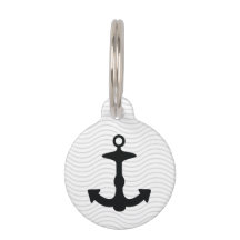 Zwarte Anker Silhouet En Aangepaste Info