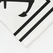 Zwarte ankers op wit gepersonaliseerd fleece deken (Hoek)