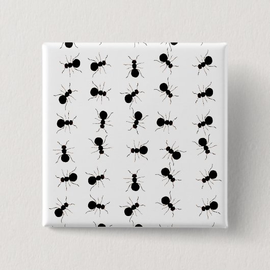 Zwarte Ant Bug afdrukken Vierkante Button 5,1 Cm (Voorkant)