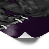 Zwarte Anthro Werewolf Perfect Poster (Hoek)