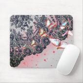 ZWARTE ANTIEK LACE PATROON MUISMAT (Met muis)