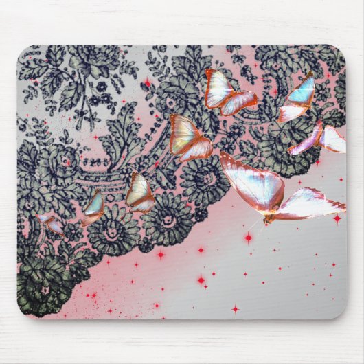 ZWARTE ANTIEK LACE PATROON MUISMAT (Voorkant)