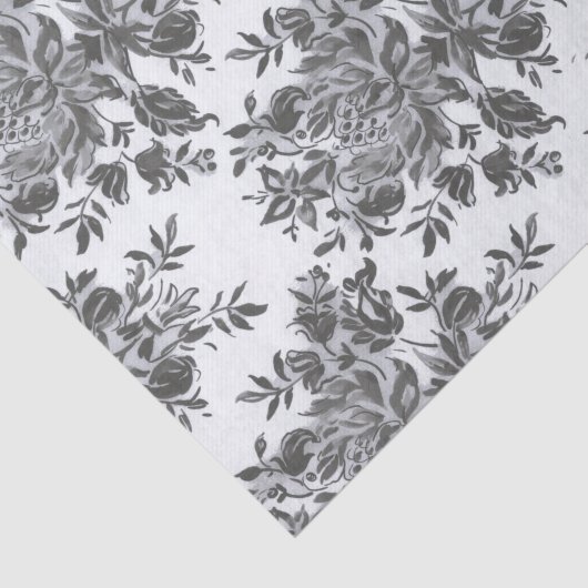 Zwarte Antiek sinaasappel Victoriaans Tissuepapier (Detail)