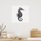 Zwarte Antiek wetenschappelijke illustratie Poster (Keuken)