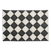 Zwarte & Antiek witte diamanten Kussensloop (Achterkant-Rechts)