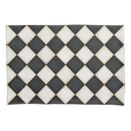 Zwarte & Antiek witte diamanten Kussensloop