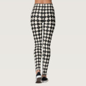 Zwarte & Antiek witte diamanten Leggings (Achterkant)