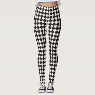 Zwarte & Antiek witte diamanten Leggings
