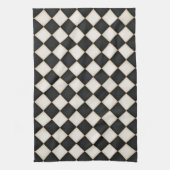 Zwarte & Antiek witte diamanten Theedoek (Verticaal)