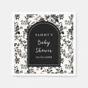 Zwarte Antieke Chinoiserie Baby Shower Servet
