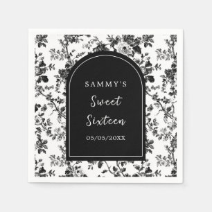 Zwarte Antieke Chinoiserie Sweet Sixteen Servet