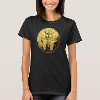Zwarte antieke Egyptische Golden Pharoah Coin King T-shirt