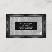 Zwarte Antieke Lijst | Grijs Grunge Textuur Visitekaartje (Achterkant)