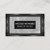 Zwarte Antieke Lijst | Grijs Grunge Textuur Visitekaartje (Voorkant)
