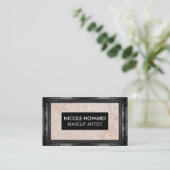 Zwarte Antieke Lijst | Muur Grunge Textuur Visitekaartje (Staand voorkant)