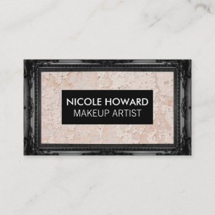 Zwarte Antieke Lijst   Muur Grunge Textuur Visitekaartje