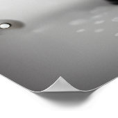 Zwarte antieke trouwtaart en standaard poster (Hoek)