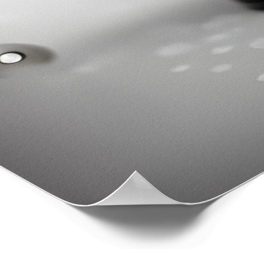 Zwarte antieke trouwtaart en standaard poster (Hoek)