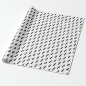 Zwarte Ants op wit Cadeaupapier (Uitgerold)