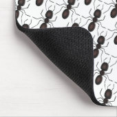 Zwarte Ants op wit Muismat (Hoek)