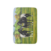 Zwarte appaloosa-paarden in de zomerperiode badmat (Voorkant Verticaal)