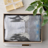 zwarte appaloosa-paarden in sneeuw tissuepapier (Geschenk)