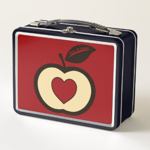 Zwarte Appel + Rode Hart Logo Voedsel om te Groeie