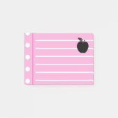 Zwarte Appel Roze  noten Post-it® Notes (Voorkant)