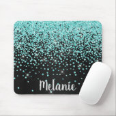 Zwarte Aqua Sparkle Crystal Muismat (Met muis)
