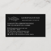 Zwarte Aquariumvis Visitekaartje (Achterkant)