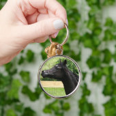 Zwarte Arabische paardensleutelketen Sleutelhanger (Hand)